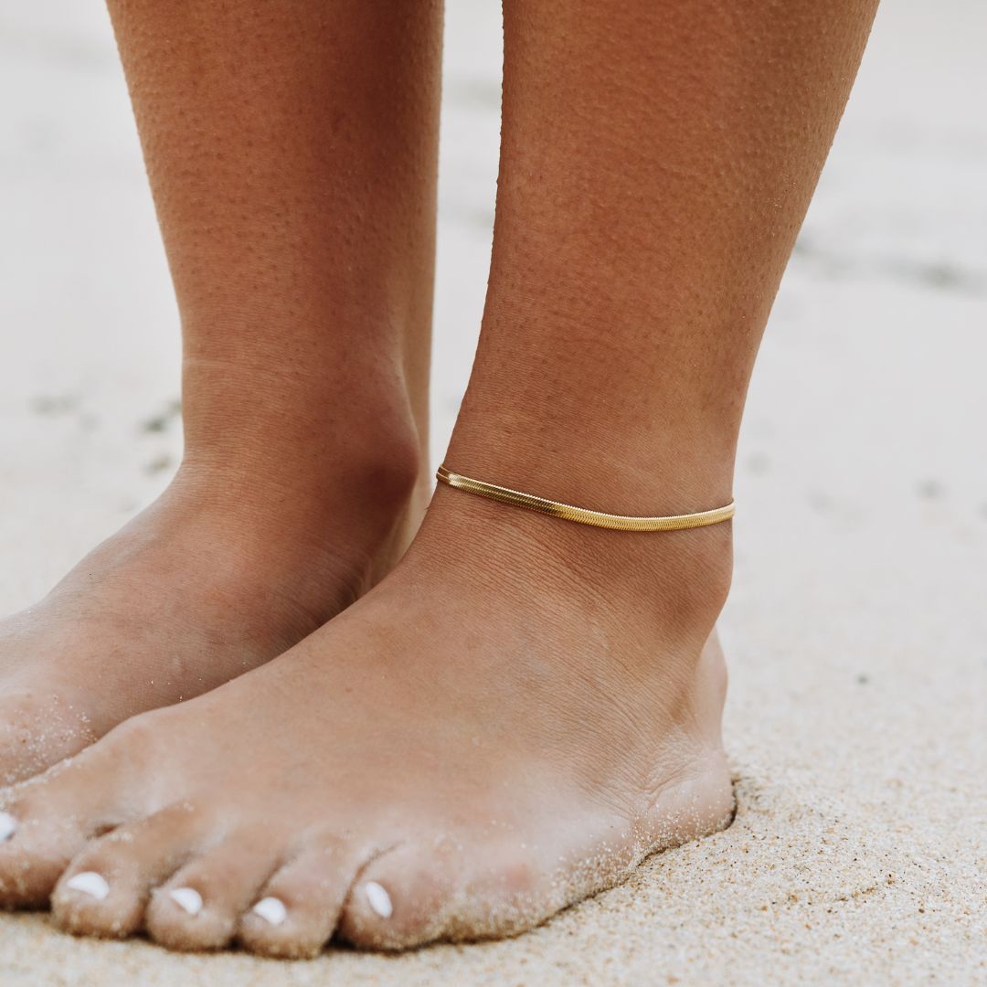 "Kauai" Herringbone Anklet