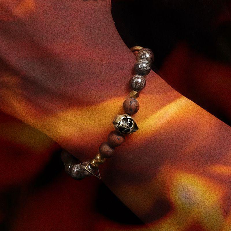 RETRO GHOST RIDER GEMSTONE BRACELET