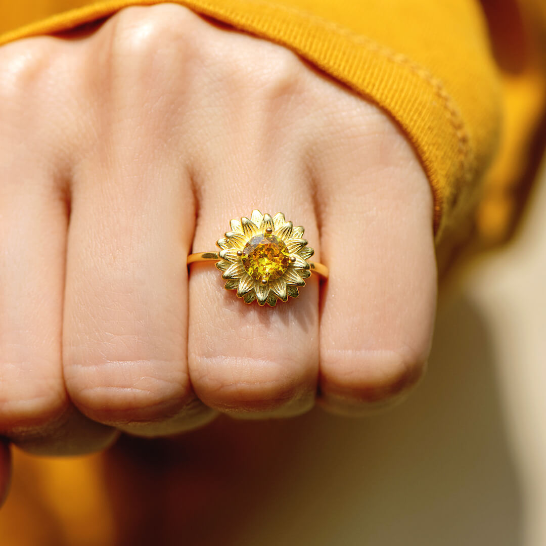 You Are My Sunshine - Sunflower Ring