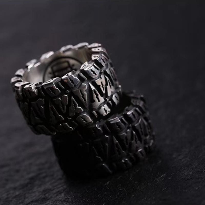 JEEP  TIRE STERLING SILVER RING