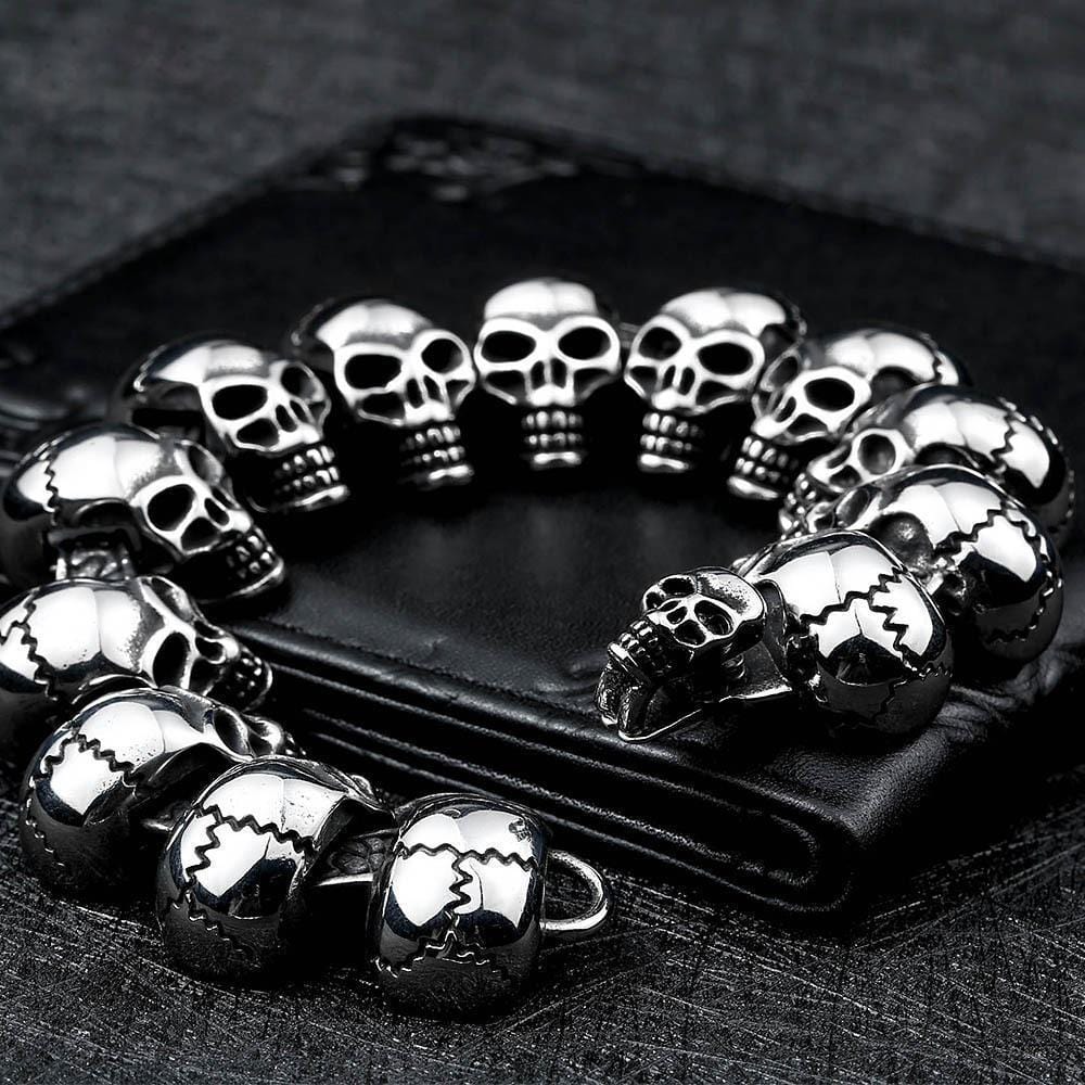 PUNK STYLE STAINLESS STEEL SKULL BRACELET