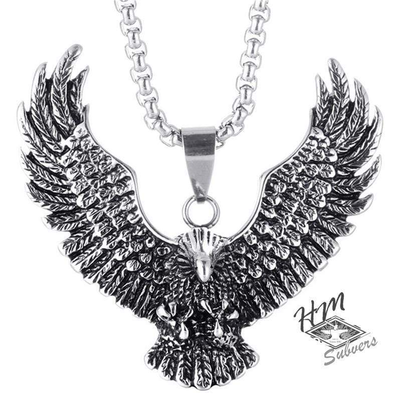PUNK EAGLE STAINLESS STEEL PENDANT