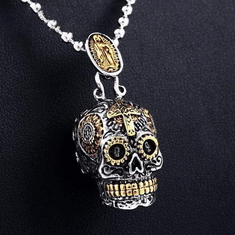 HIP HOP SKULL MAN STAINLESS STEEL NECKLACE