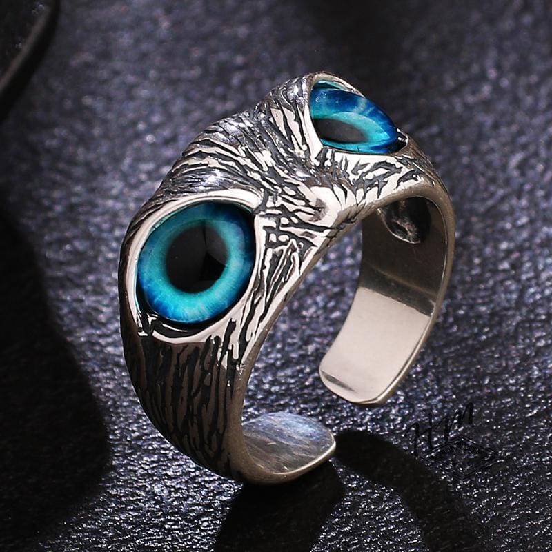 PUNK OWL STAINLESS STEEL RING