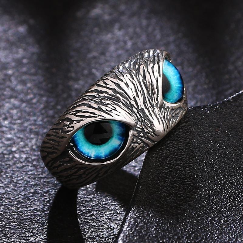 PUNK OWL STAINLESS STEEL RING