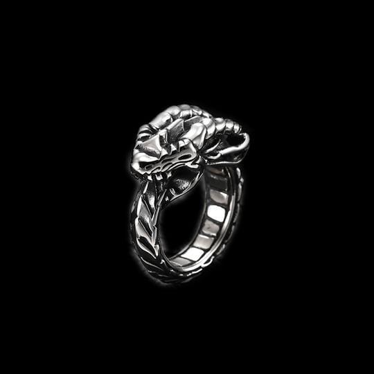 GOTHIC DEMON DRAGON STAINLESS STEEL RING
