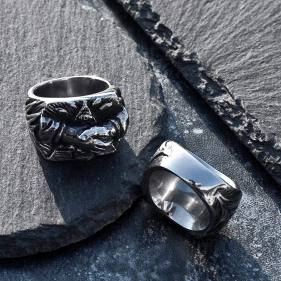 PEACEFUL STAINLESS STEEL RING