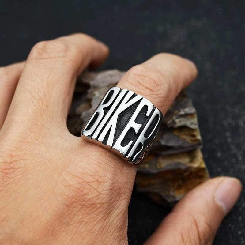 PUNK BIKER STYLE STAINLESS STEEL RING