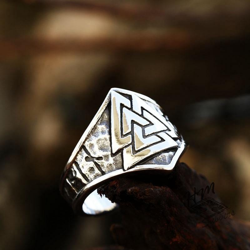 VIKING STACKING TRIANGLE STAINLESS STEEL RING