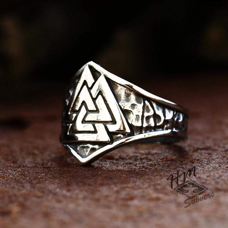 VIKING STACKING TRIANGLE STAINLESS STEEL RING