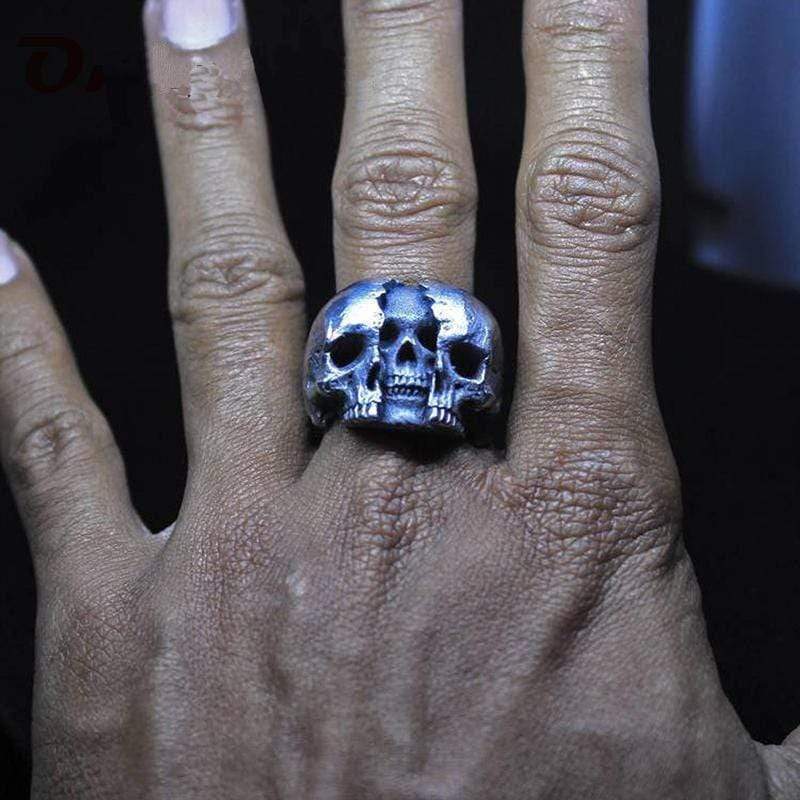 VINTAGE DOUBLE SIDED SKULL RING