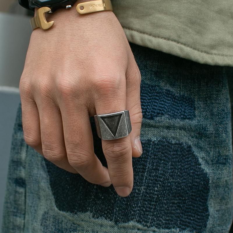 VIKING TRIANGLE STAINLESS STEEL RING