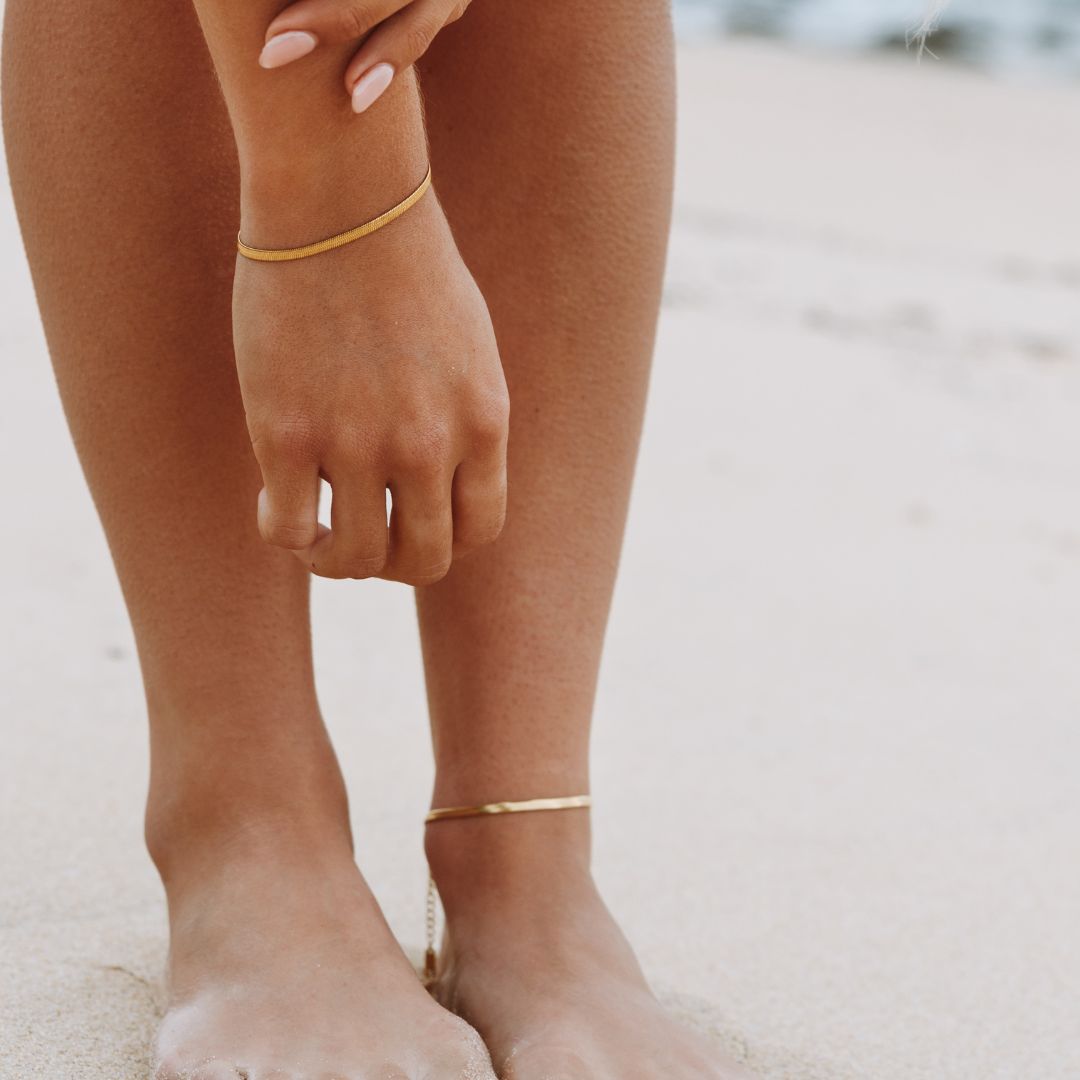 "Kauai" Herringbone Anklet